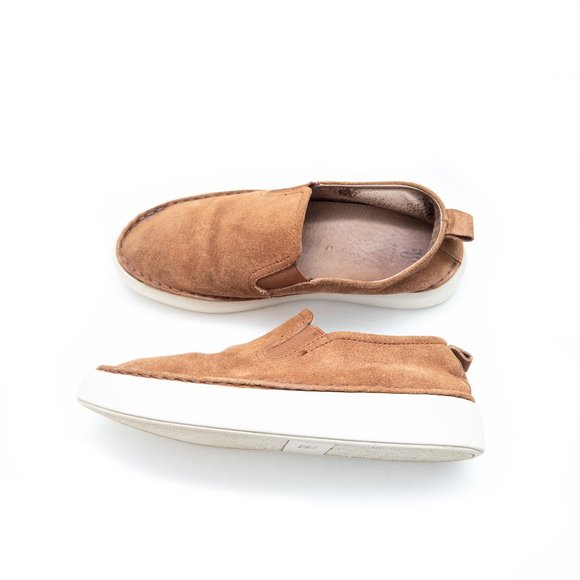 Frye Orange Tan Suede Slip On Shoes - Picture 2 of 8
